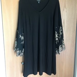 ROZ & ALI BLACK PLUS SIZE MIDI COCKTAIL DRESS
